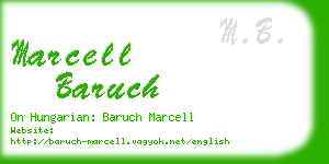 marcell baruch business card